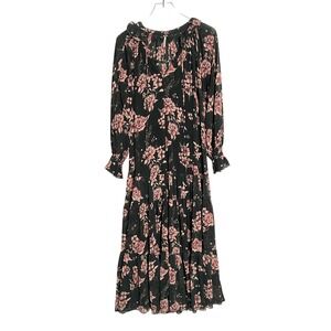 Free People Feeling Groovy Bohemian Floral Drop Waist Maxi Dress Size L